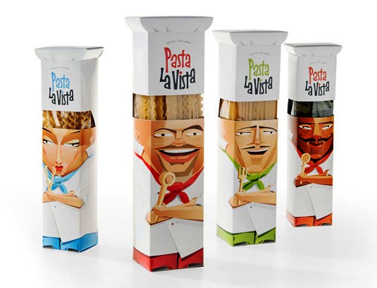 Contoh desain kemasan unik menarik - packaging design - Pasta La Vista