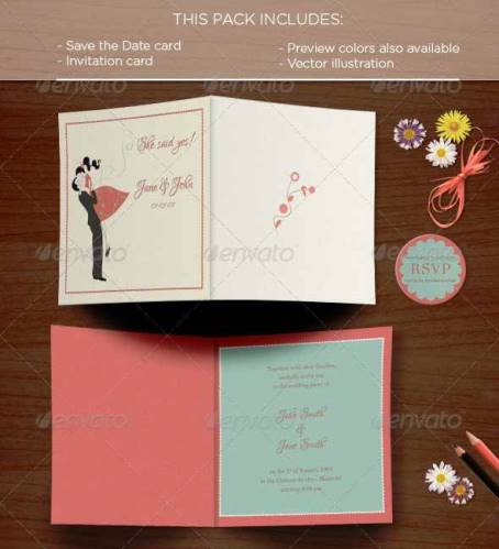 Contoh Desain Undangan Pernikahan Terbaik - Wind Invitation Card