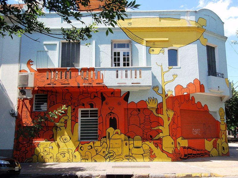 Seni Jalanan Lukisan  Mural di Kota  Buenos Aires di 
