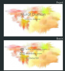Template Photoshop PSD Kartu Nama Unik Menarik Cantik