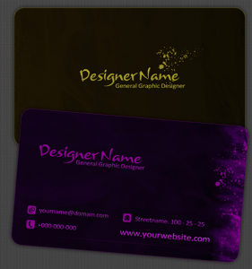 Template Photoshop PSD Kartu Nama Unik Menarik Cantik