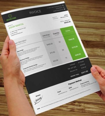 Contoh Faktur Invoice Tagihan dengan Desain Menarik