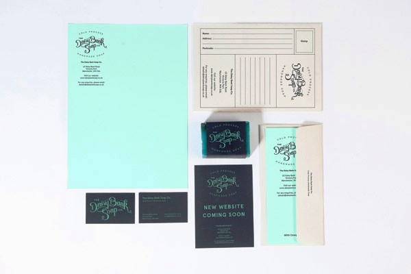 Desain Stasioneri Inspiratif Siap Print dan Cetak - Daisy Bank Soap Co. Branding & Packaging