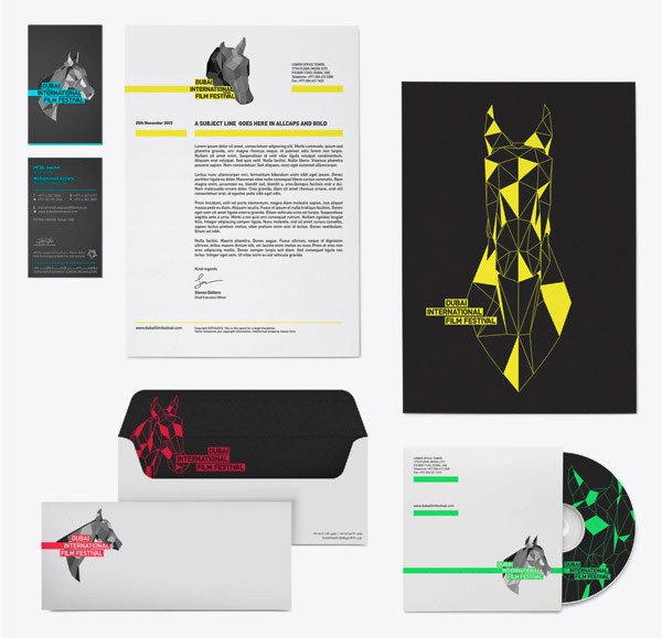Desain Stasioneri Inspiratif Siap Print dan Cetak - Dubai Film Festival