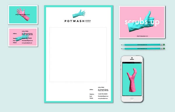 Desain Stasioneri Inspiratif Siap Print dan Cetak - Pot Wash Josh