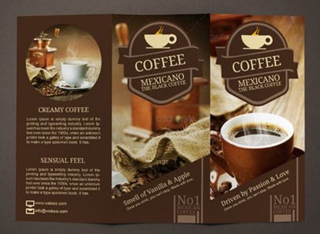 Brosur Kafe Kopi Pilihan Desain Bagus untuk Bsnis Coffee 