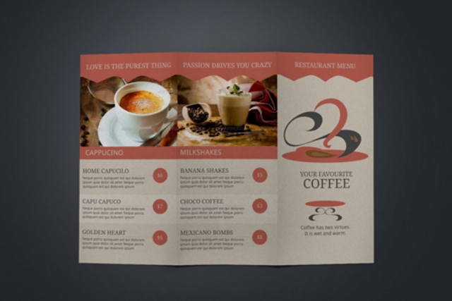 Brosur Kafe Kopi  Pilihan Desain  Bagus untuk Bsnis Coffee 