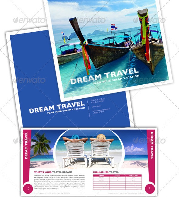 17 Desain Brosur Tour dan Travel Template Download Premium