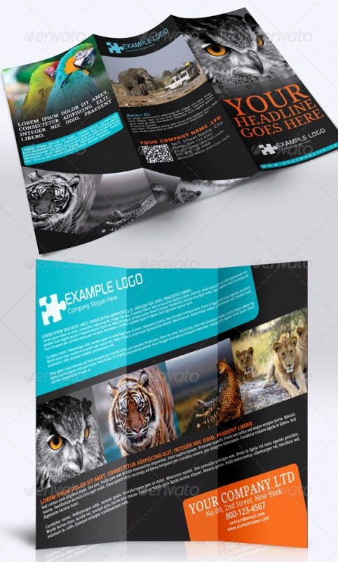 Desain Brosur Tour dan Travel Template Download Premium