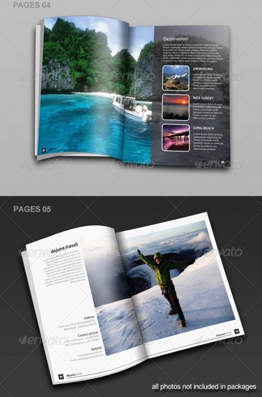 Desain Brosur Tour dan Travel Template Download Premium