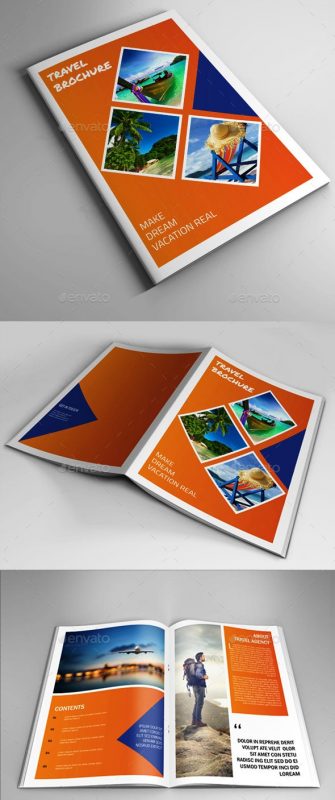 Desain Brosur Tour dan Travel Template Download Premium