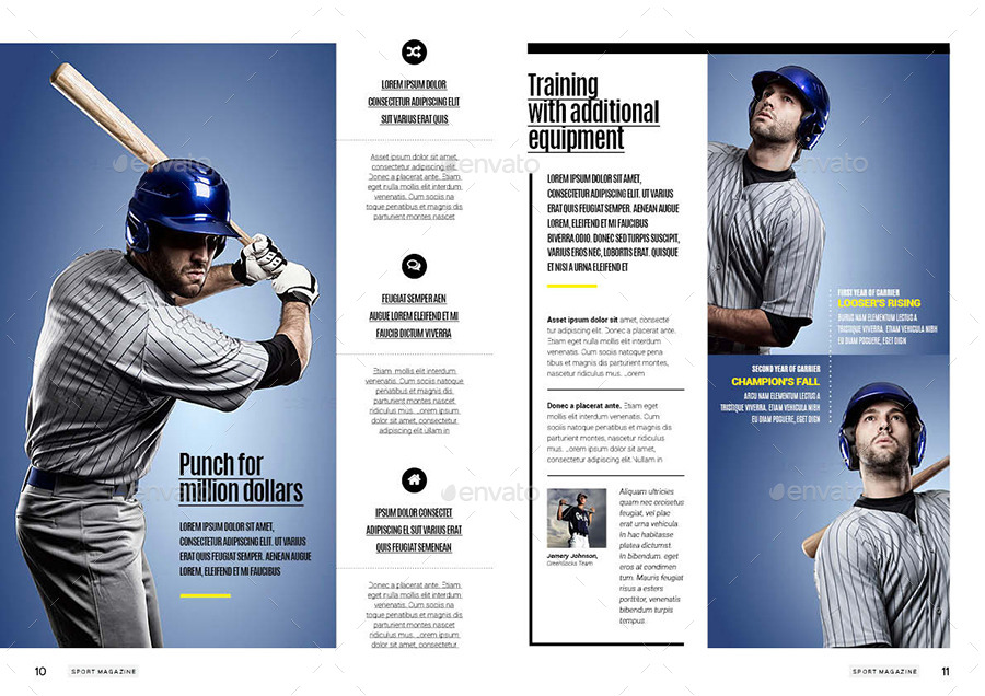 Majalah Olahraga Desain Template