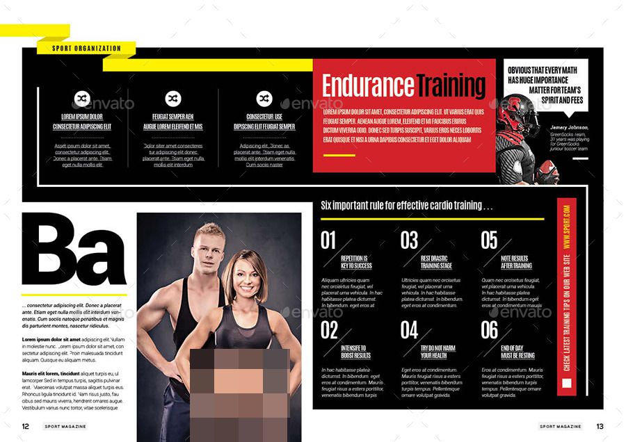 Majalah Olahraga Desain Template