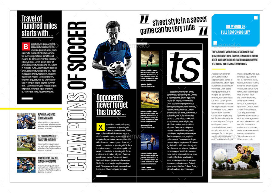 Majalah Olahraga Desain Template