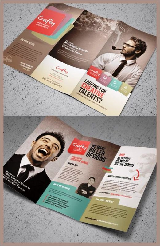 Contoh inspirasi desain brosur ide template
