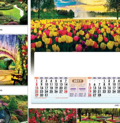 Kalender Full Desain Standard Blanko AO