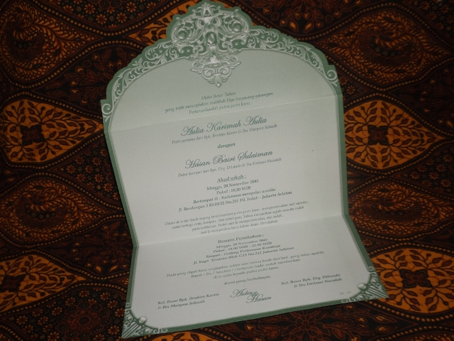Undangan Pernikahan President Card Blangko dan Daftar Harga
