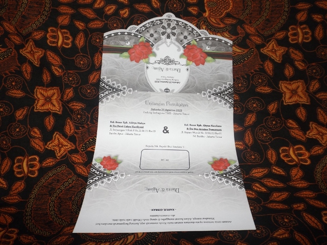 Undangan Pernikahan President Card Blangko dan Daftar Harga