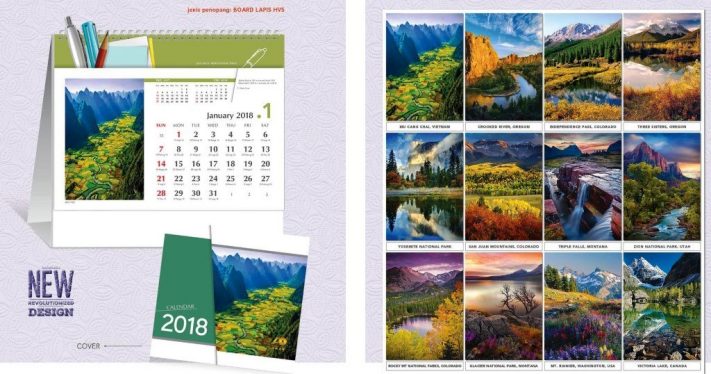Kalender Meja 2018 Desain Standard Special Exclusive