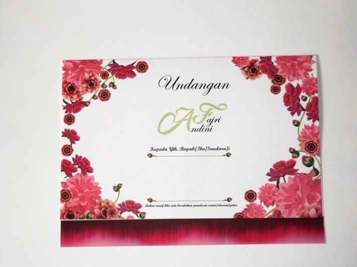 Undangan Pernikahan Blangko Flower Card Wedding Invitations