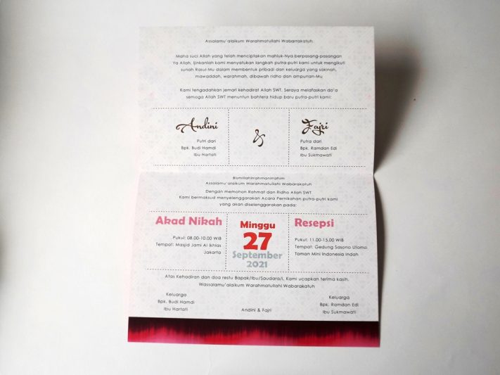 Undangan Pernikahan Blangko Flower Card Wedding Invitations