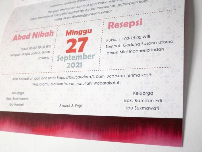 Undangan Pernikahan Blangko Flower Card Wedding Invitations