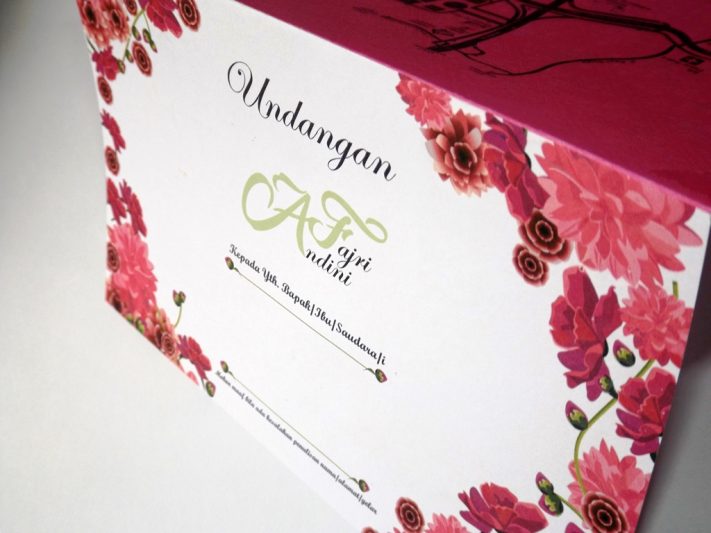 Undangan Pernikahan Blangko Flower Card Wedding Invitations