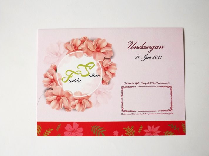 Undangan Pernikahan Blangko Flower Card Wedding Invitations