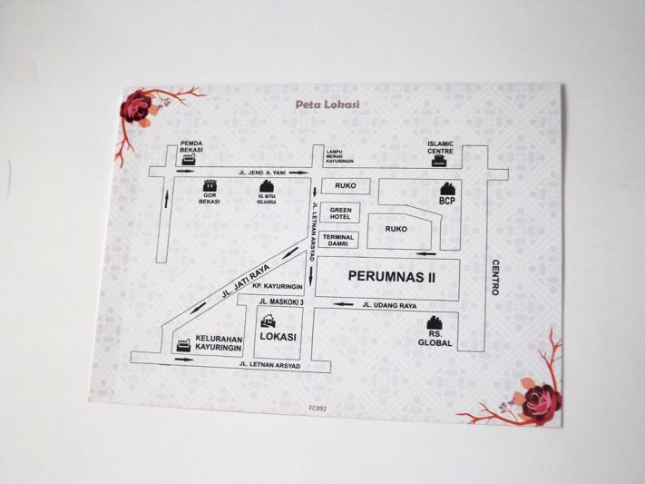 Undangan Pernikahan Blangko Flower Card Wedding Invitations