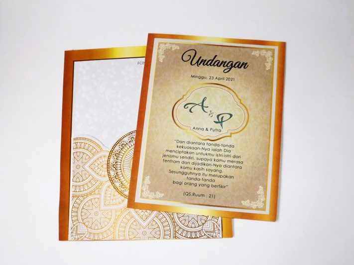 Undangan Pernikahan Blangko Flower Card Wedding Invitations