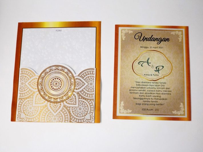 Undangan Pernikahan Blangko Flower Card Wedding Invitations