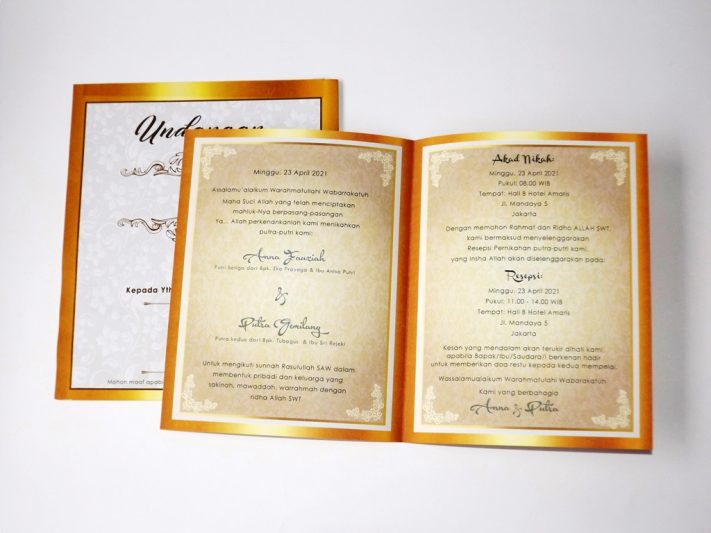 Undangan Pernikahan Blangko Flower Card Wedding Invitations