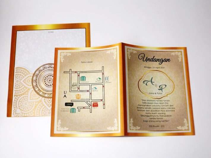 Undangan Pernikahan Blangko Flower Card Wedding Invitations