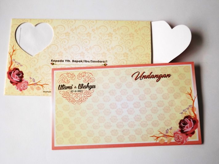 Undangan Pernikahan Blangko Flower Card Wedding Invitations