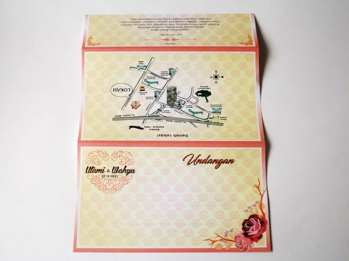 Undangan Pernikahan Blangko Flower Card Wedding Invitations