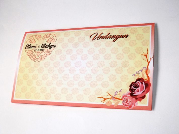 Undangan Pernikahan Blangko Flower Card Wedding Invitations