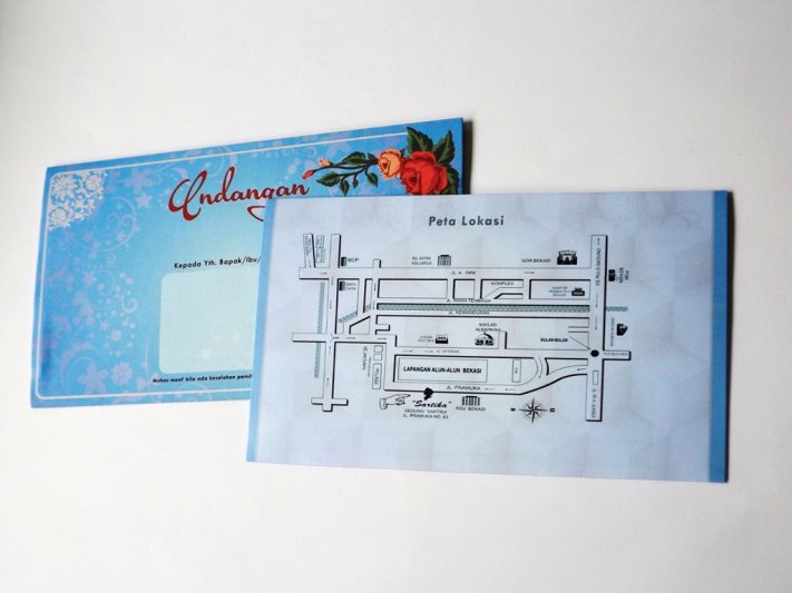 Undangan Pernikahan Blangko Flower Card Wedding Invitations