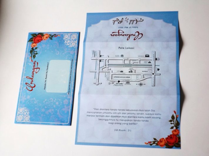 Undangan Pernikahan Blangko Flower Card Wedding Invitations