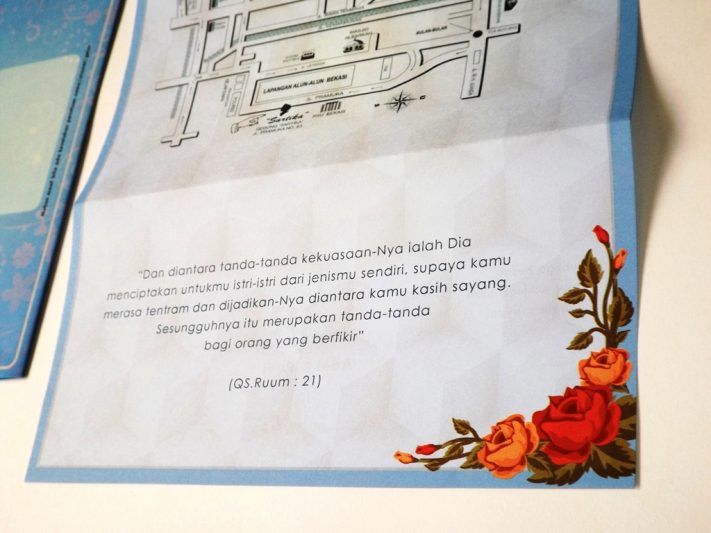 Undangan Pernikahan Blangko Flower Card Wedding Invitations