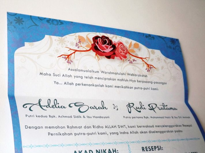 Undangan Pernikahan Blangko Flower Card Wedding Invitations
