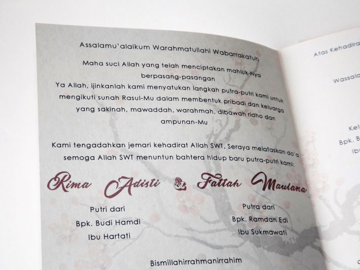 Undangan Pernikahan Blangko Flower Card Wedding Invitations