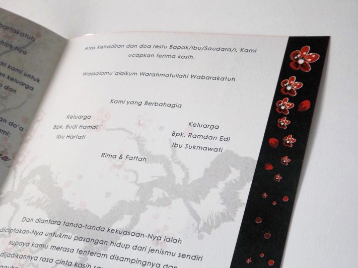 Undangan Pernikahan Blangko Flower Card Wedding Invitations