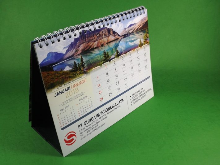 Kalender Meja 2018 PT Sung Lim Indonesia Jaya