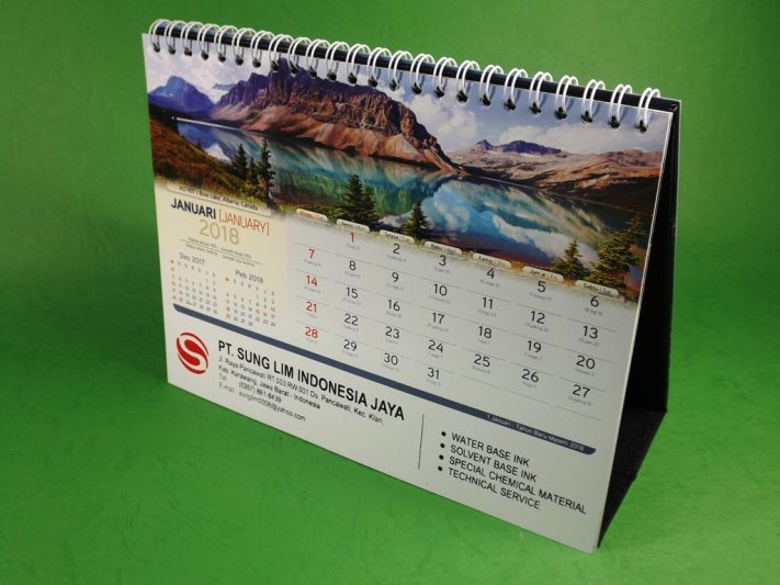 Kalender Meja 2018 PT Sung Lim Indonesia Jaya