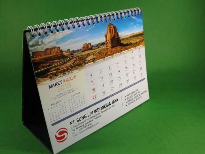 Kalender Meja 2018 PT Sung Lim Indonesia Jaya