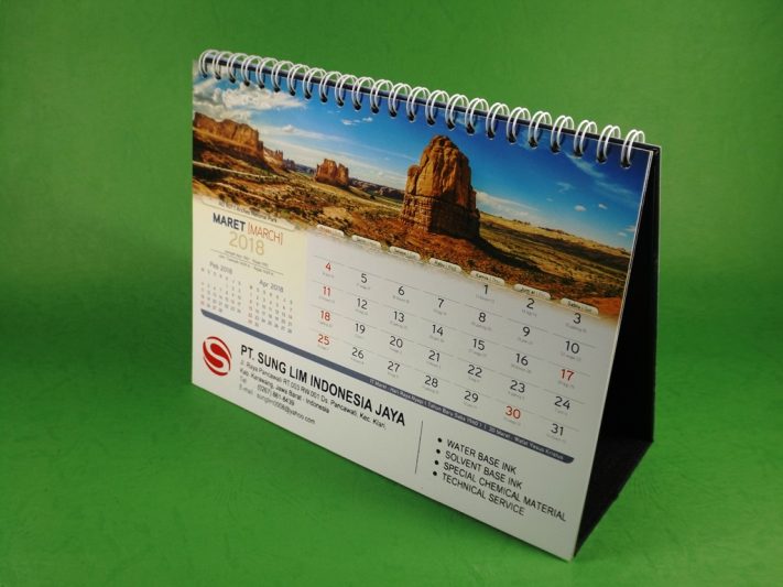 Kalender Meja 2018 PT Sung Lim Indonesia Jaya