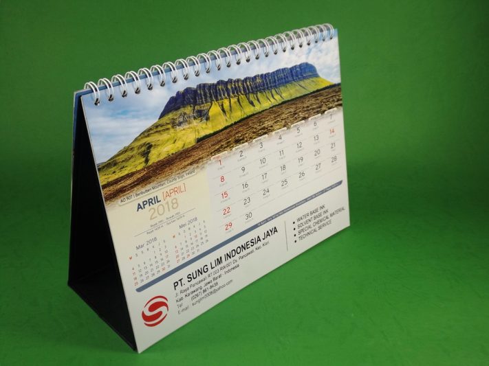 Kalender Meja 2018 PT Sung Lim Indonesia Jaya