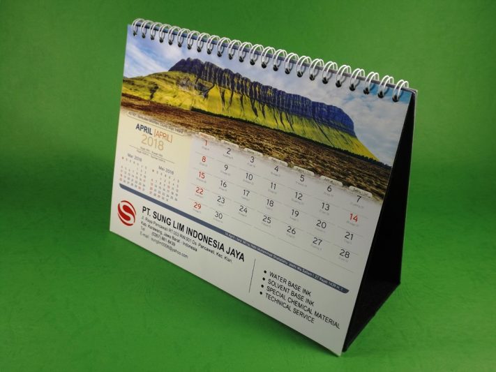 Kalender Meja 2018 PT Sung Lim Indonesia Jaya
