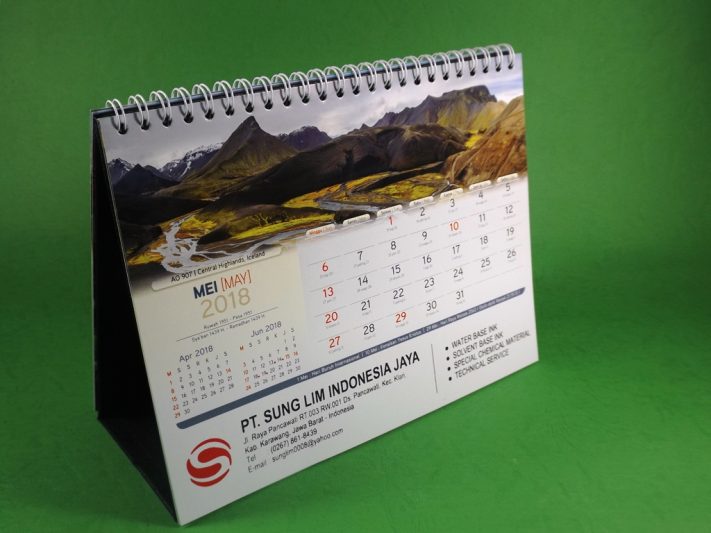 Kalender Meja 2018 PT Sung Lim Indonesia Jaya