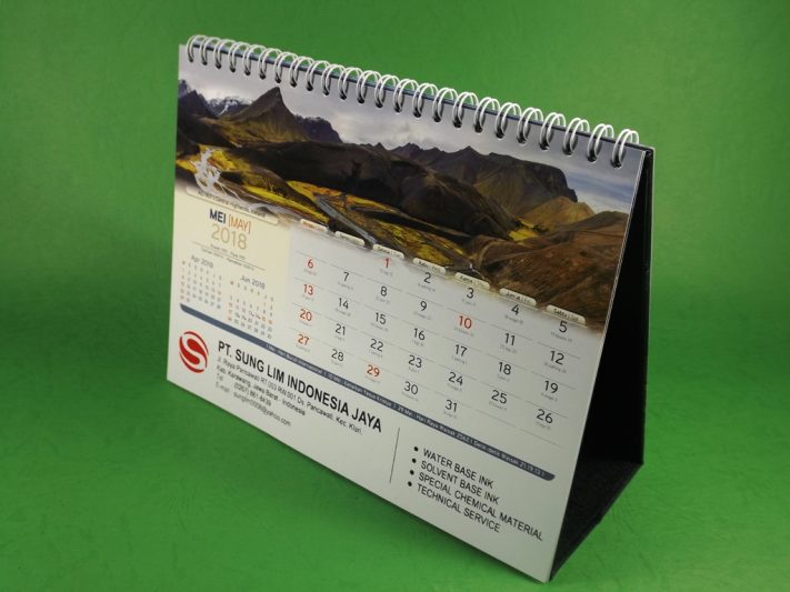 Kalender Meja 2018 PT Sung Lim Indonesia Jaya